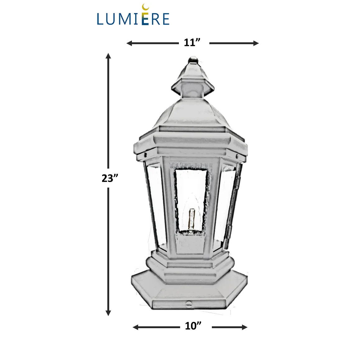 Normandie Solid Brass Craftsman Column Mount Pilaster Light