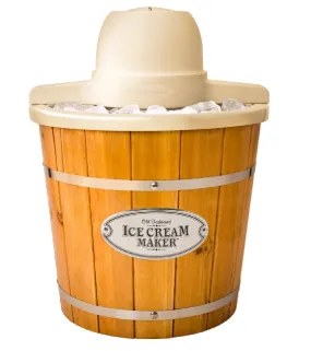 Nostalgia WICML4L Wood Bucket Ice Cream Maker, 4 Quart