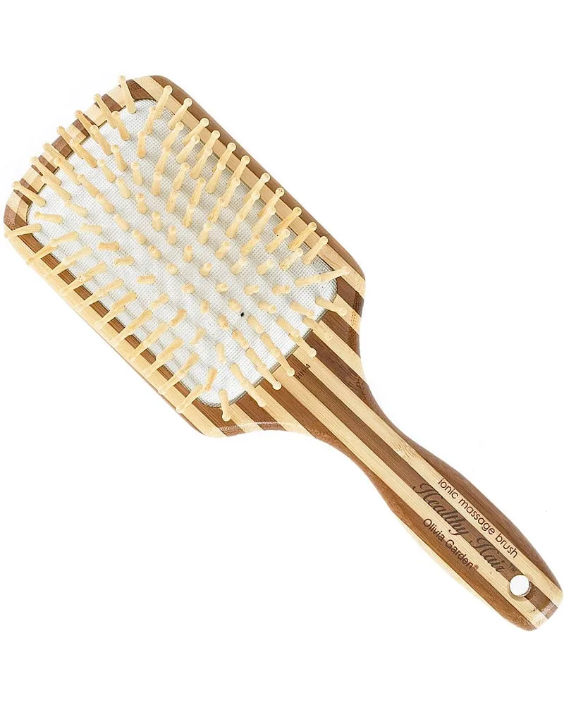 Olivia Garden Healthy Hair Bamboo Brush - Ionic Massage Brush