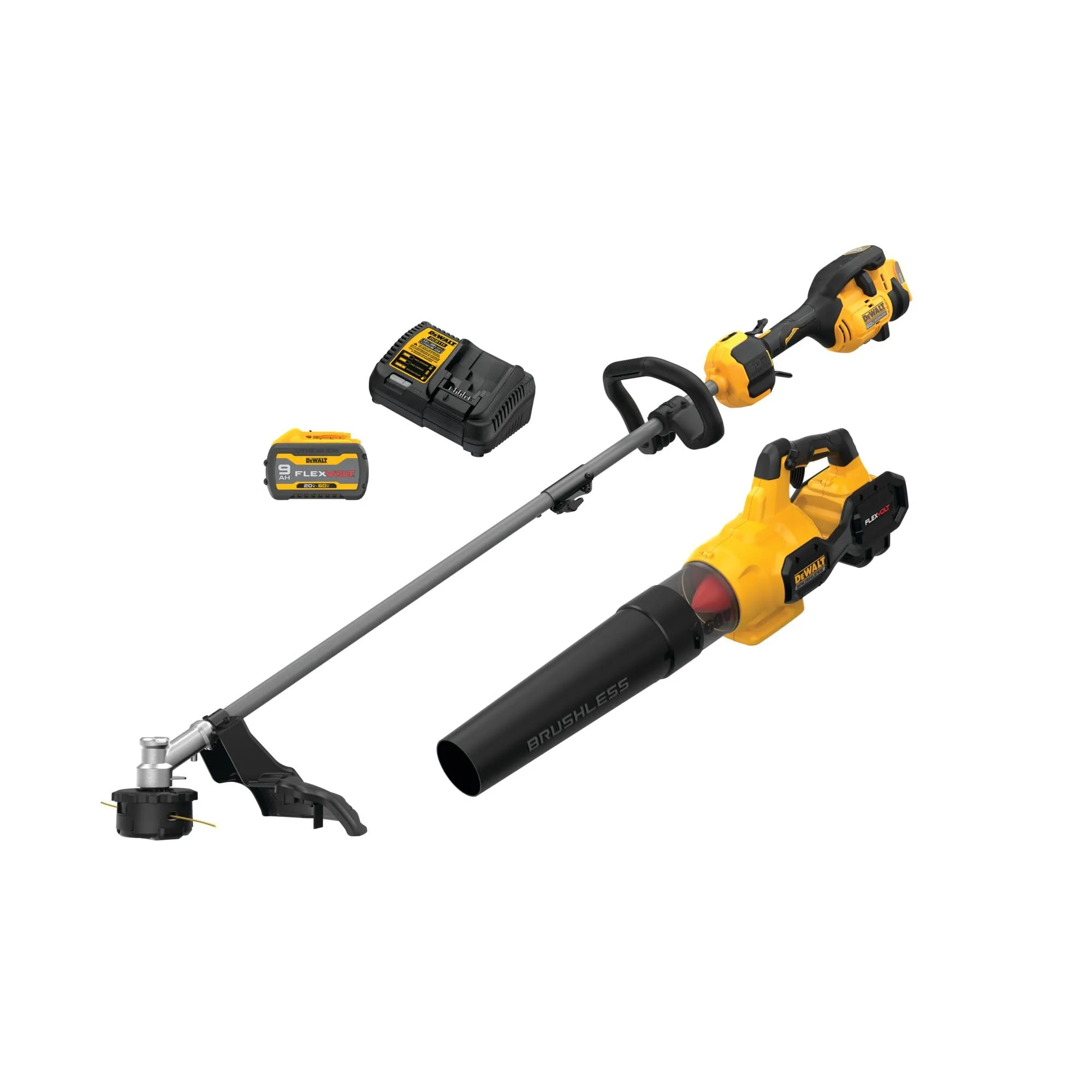 Open Box -  DEWALT 60-Volt Cordless Lithium-Ion String Trimmer and Blower Combo Kit with 9Ah Battery and Charger (2-Tool)