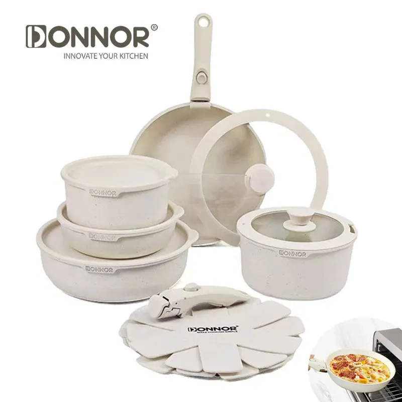 Oven-Safe Cookware with Removable Handles