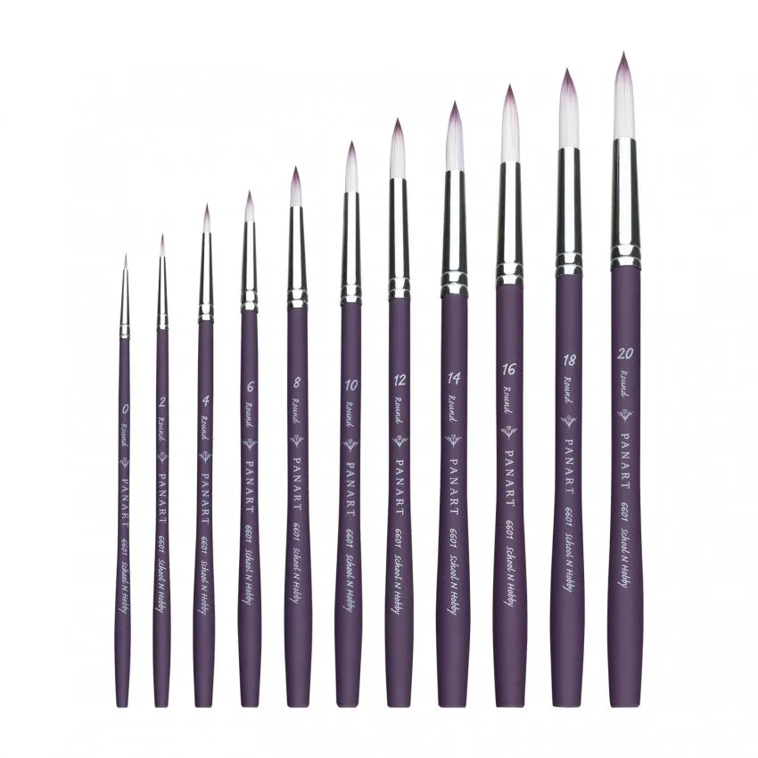 PANART TWO TONE SYNTHETIC SH BRUSH SET R-4,6 F-4,8