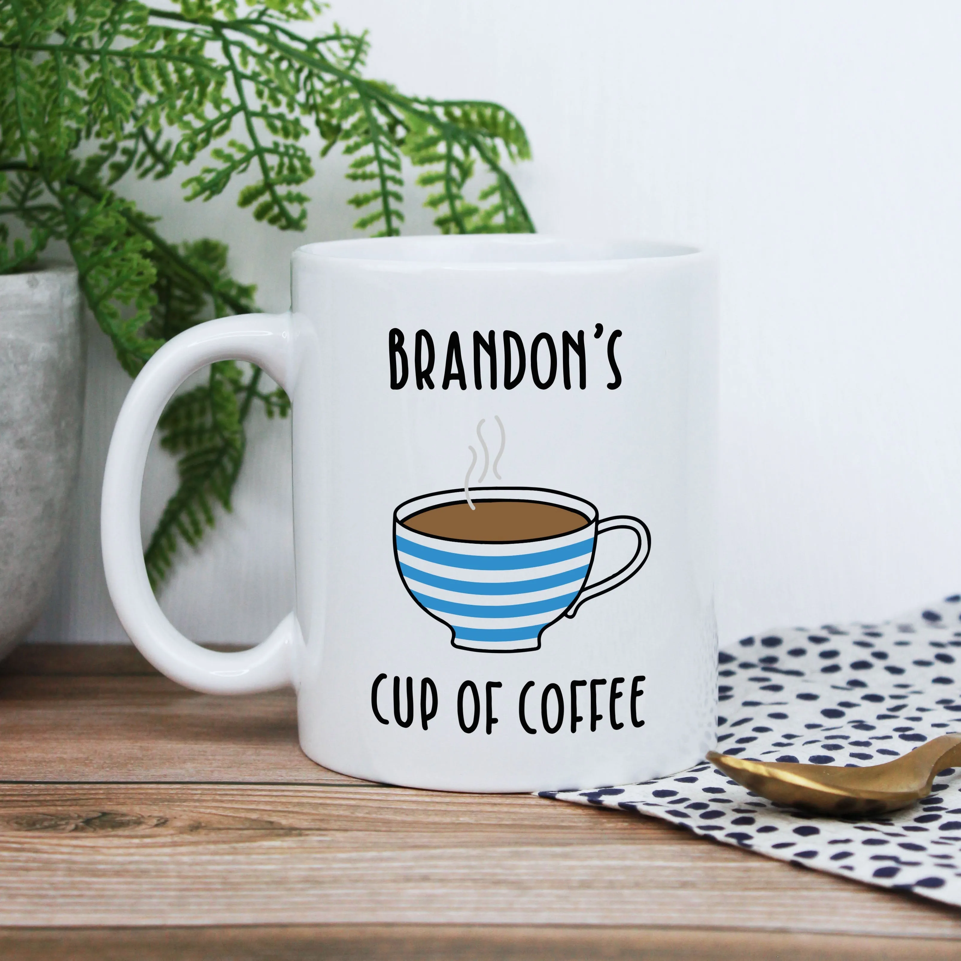 Personalised 'Cup of Coffee' Mug - Any Name