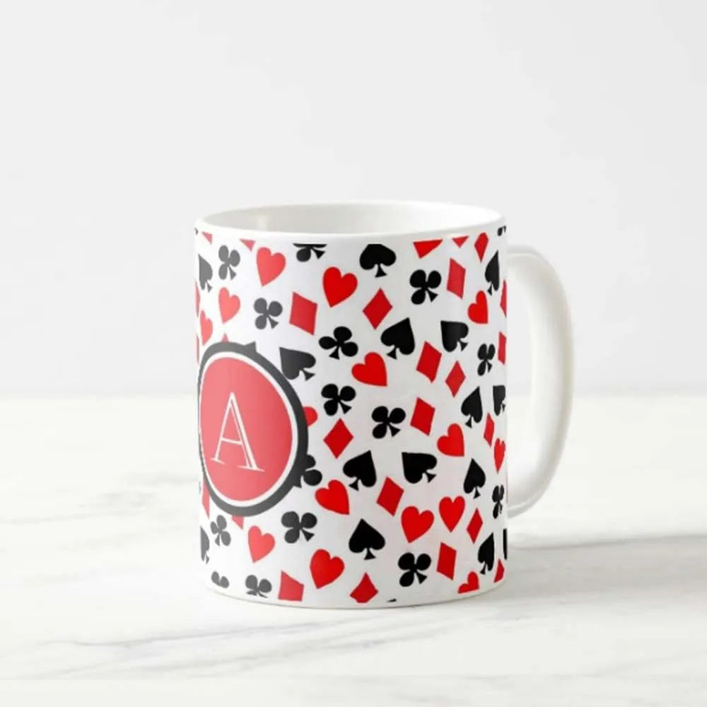 Personalized Coffee Tea Cups - Ace Hearts