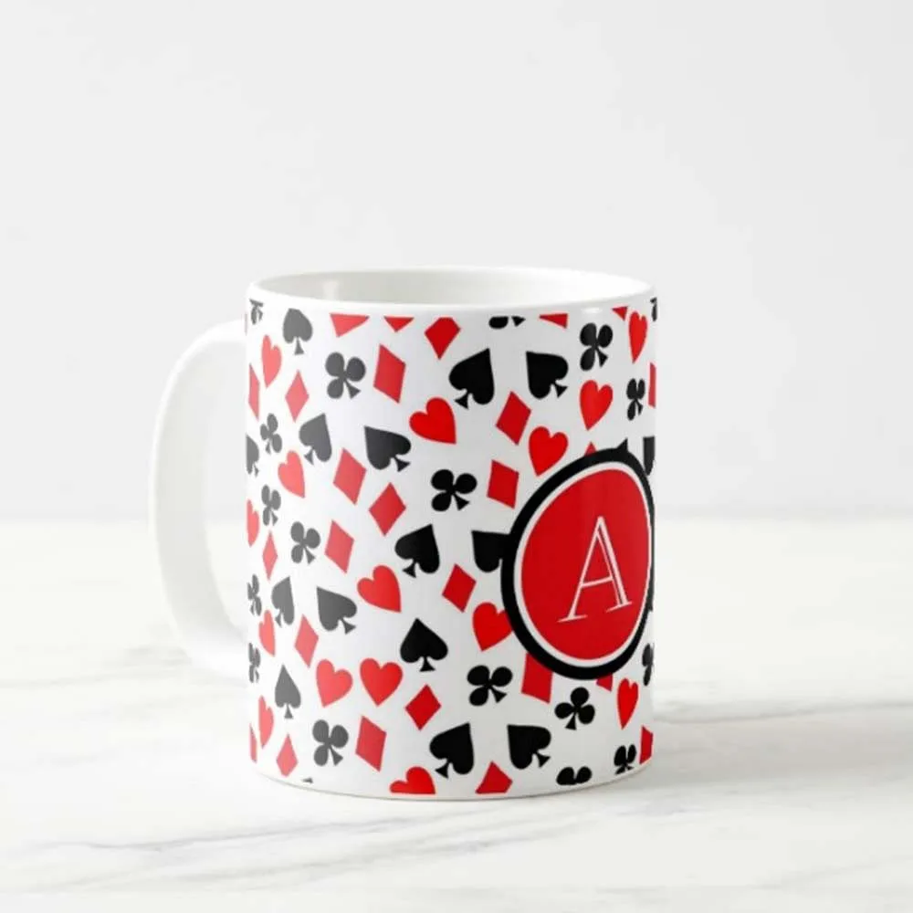 Personalized Coffee Tea Cups - Ace Hearts