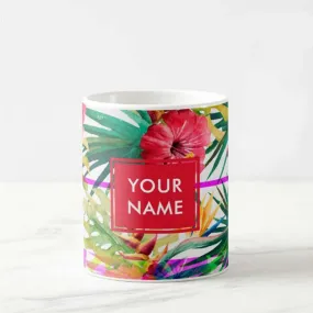 Personalized Photo Mug - Red Hibiscus