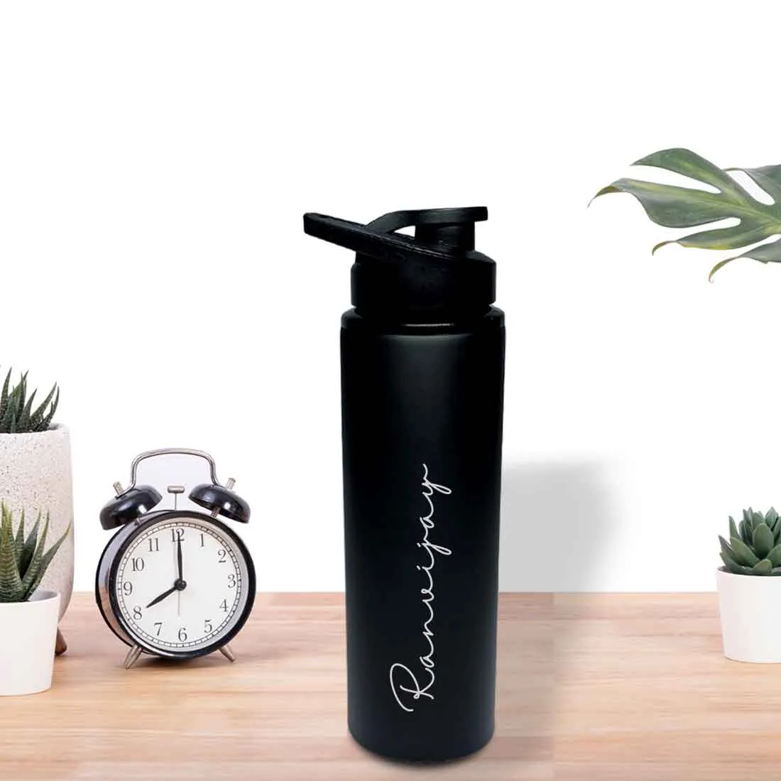 Personalized Steel Sipper Water Bottle With Engraving for Office Use