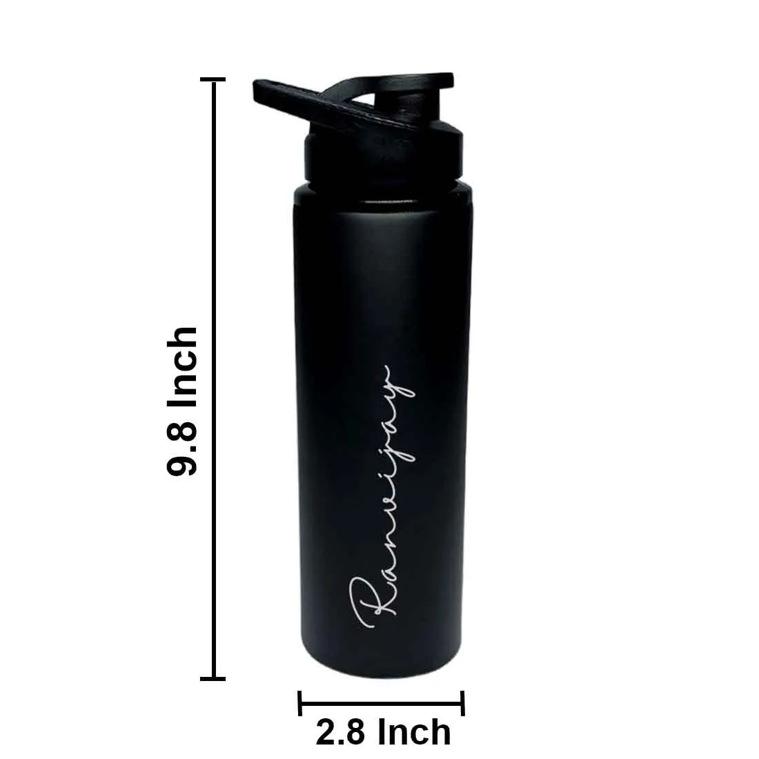 Personalized Steel Sipper Water Bottle With Engraving for Office Use