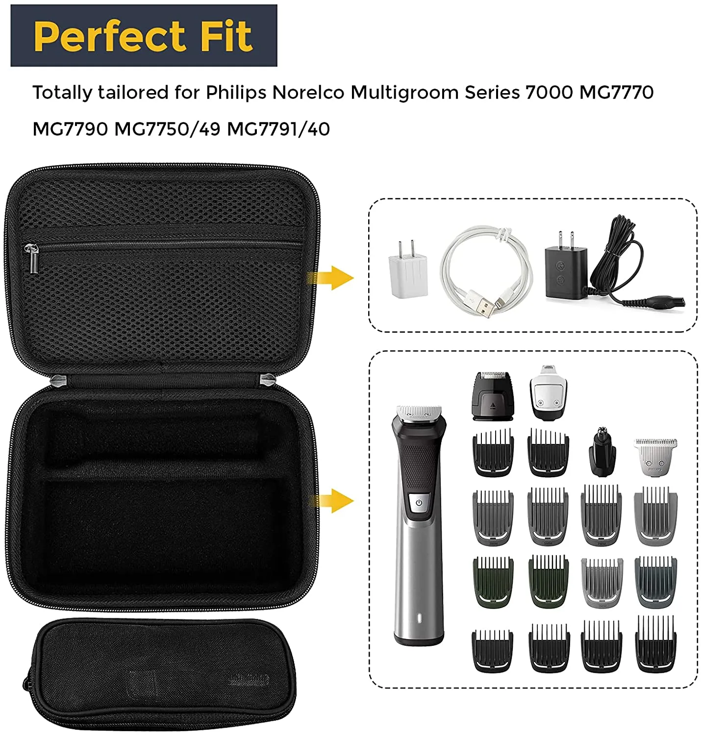 Philips Norelco Multigroom Series 7000 Hard Travel Case | ProCase