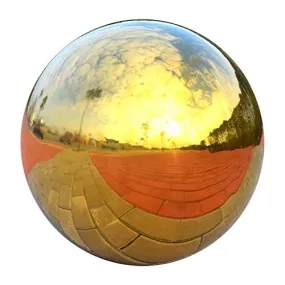 Pinakine® 304 Stainless Hollow Ball Seamless Mirror Ball Sphere Home Garden Gold 225Mm|60023442PNKL