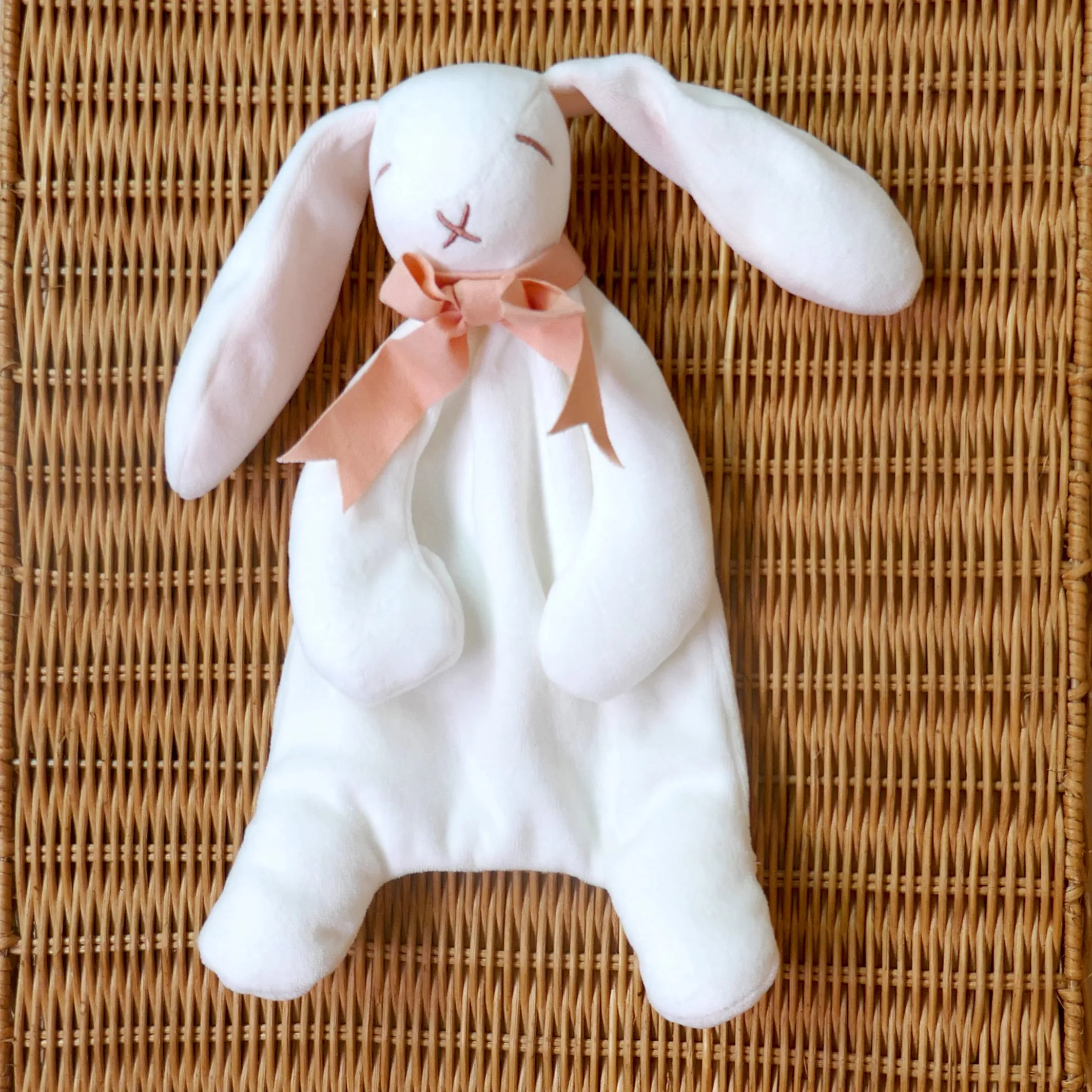 Pink Bunny Comforter Toy - Organic Cotton - Baby Gift Boxed - 30cm