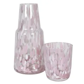 Pink Confetti Carafe and Tumbler Set