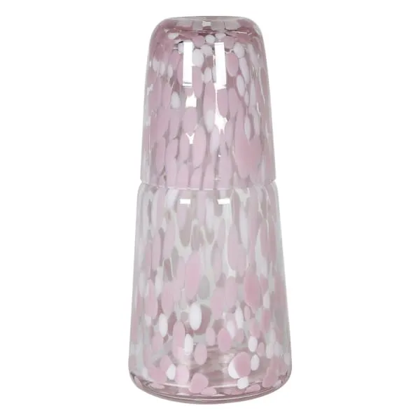 Pink Confetti Carafe and Tumbler Set