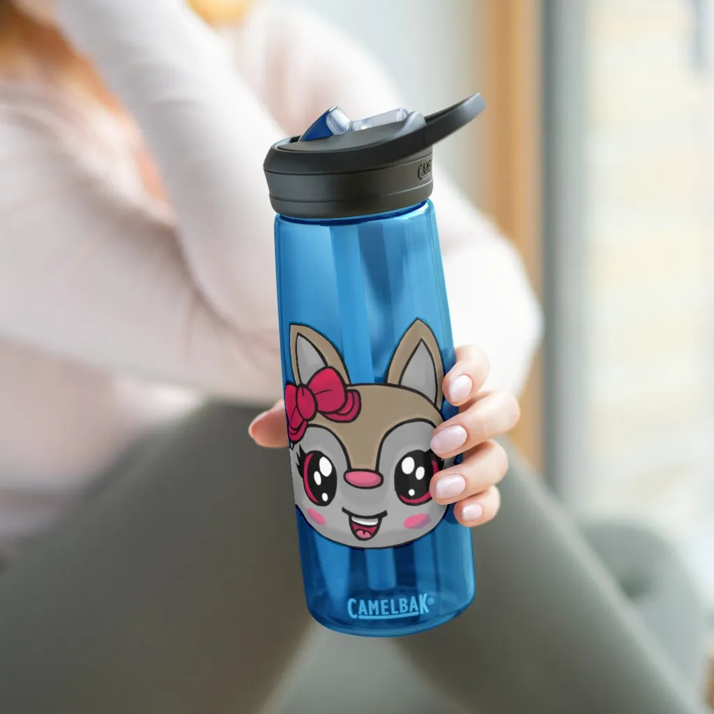 Pink Ribbon and Brown Kitty Head CamelBak Eddy®  Water Bottle, 20oz\25oz