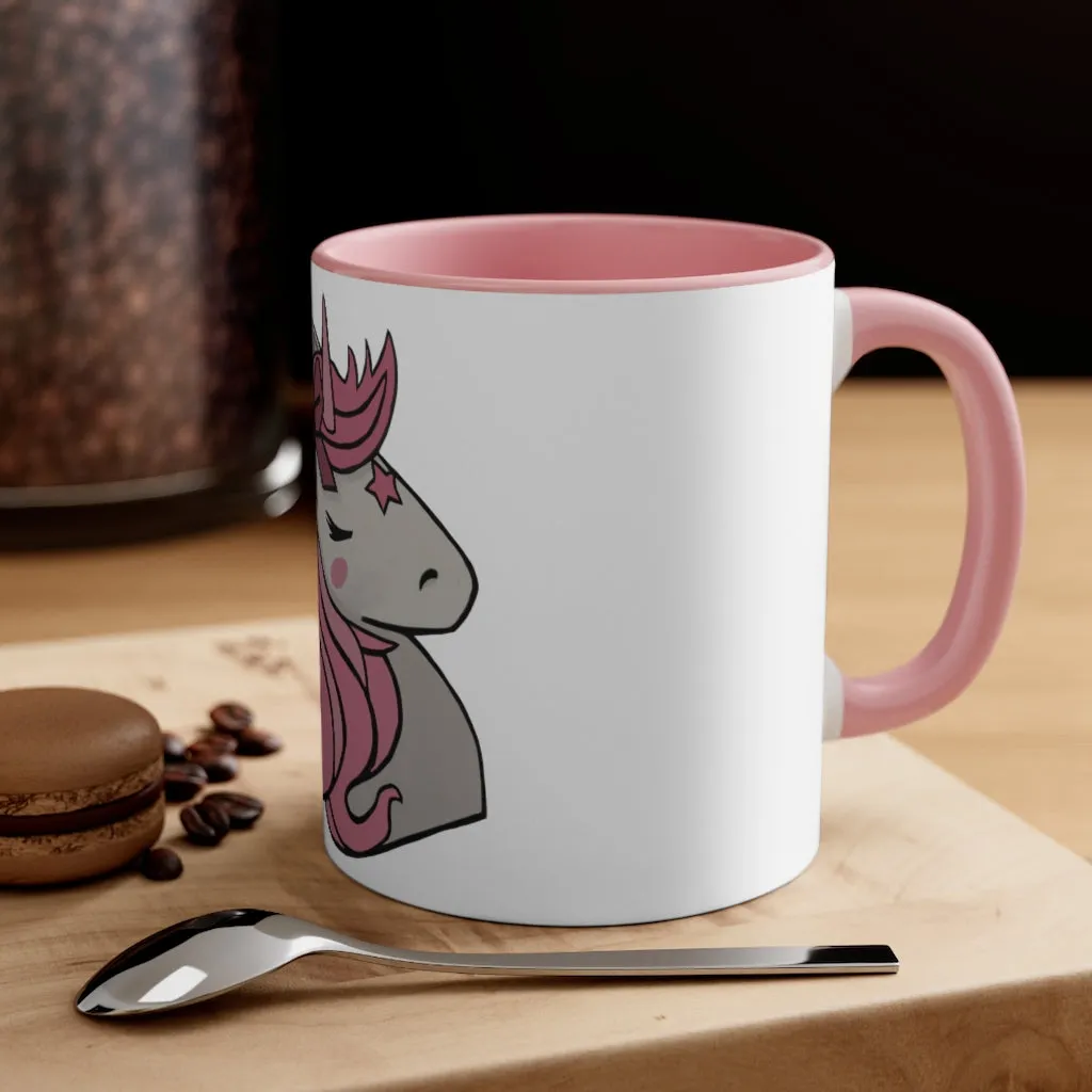 Pink Unicorn Accent Coffee Mug, 11oz