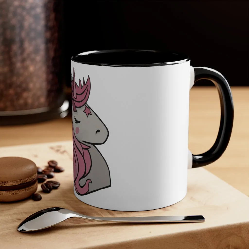 Pink Unicorn Accent Coffee Mug, 11oz