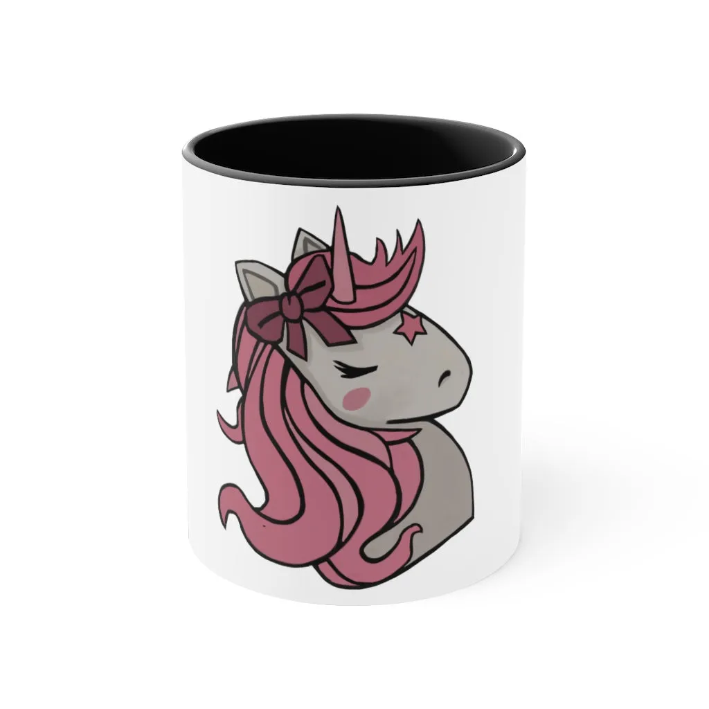 Pink Unicorn Accent Coffee Mug, 11oz