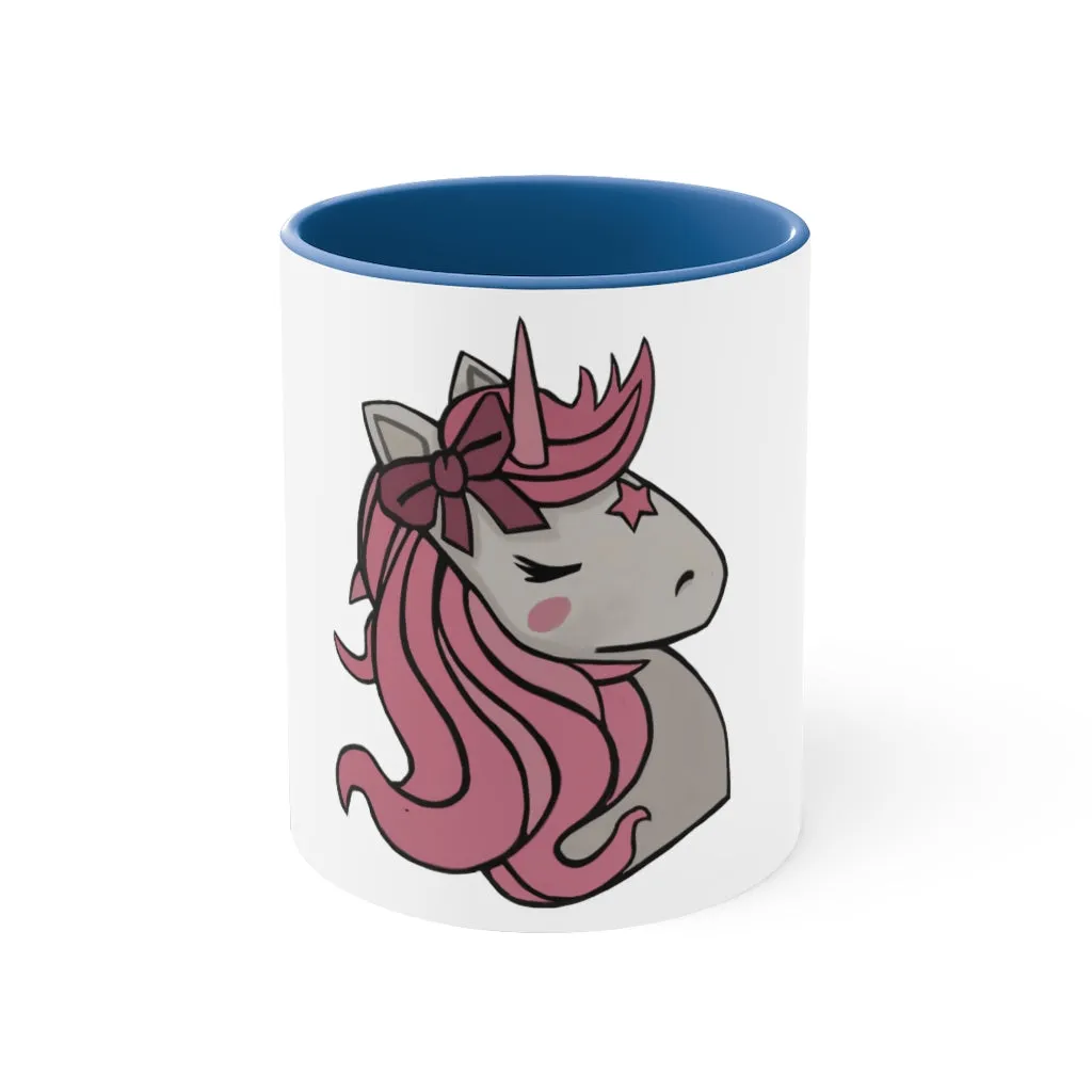 Pink Unicorn Accent Coffee Mug, 11oz