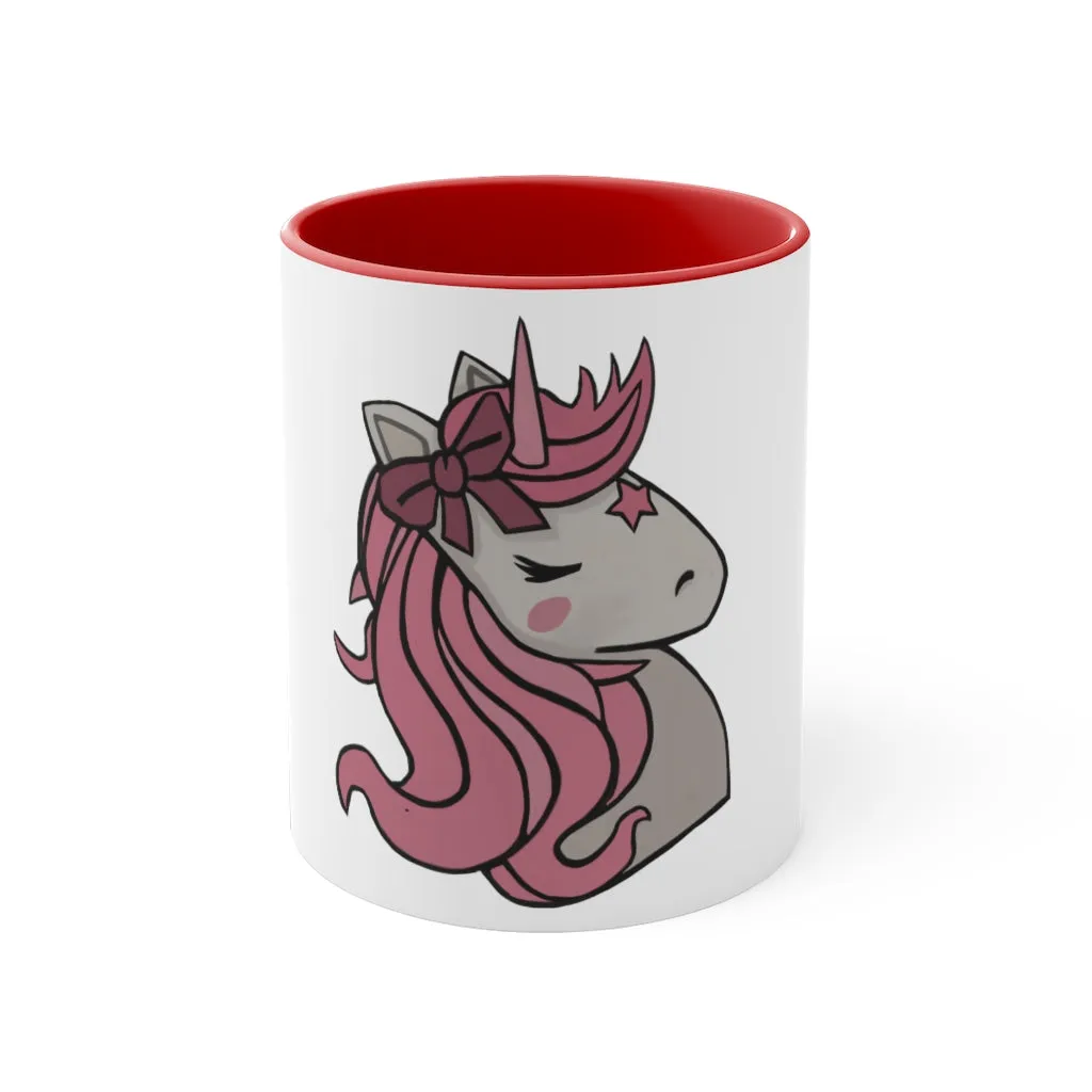 Pink Unicorn Accent Coffee Mug, 11oz