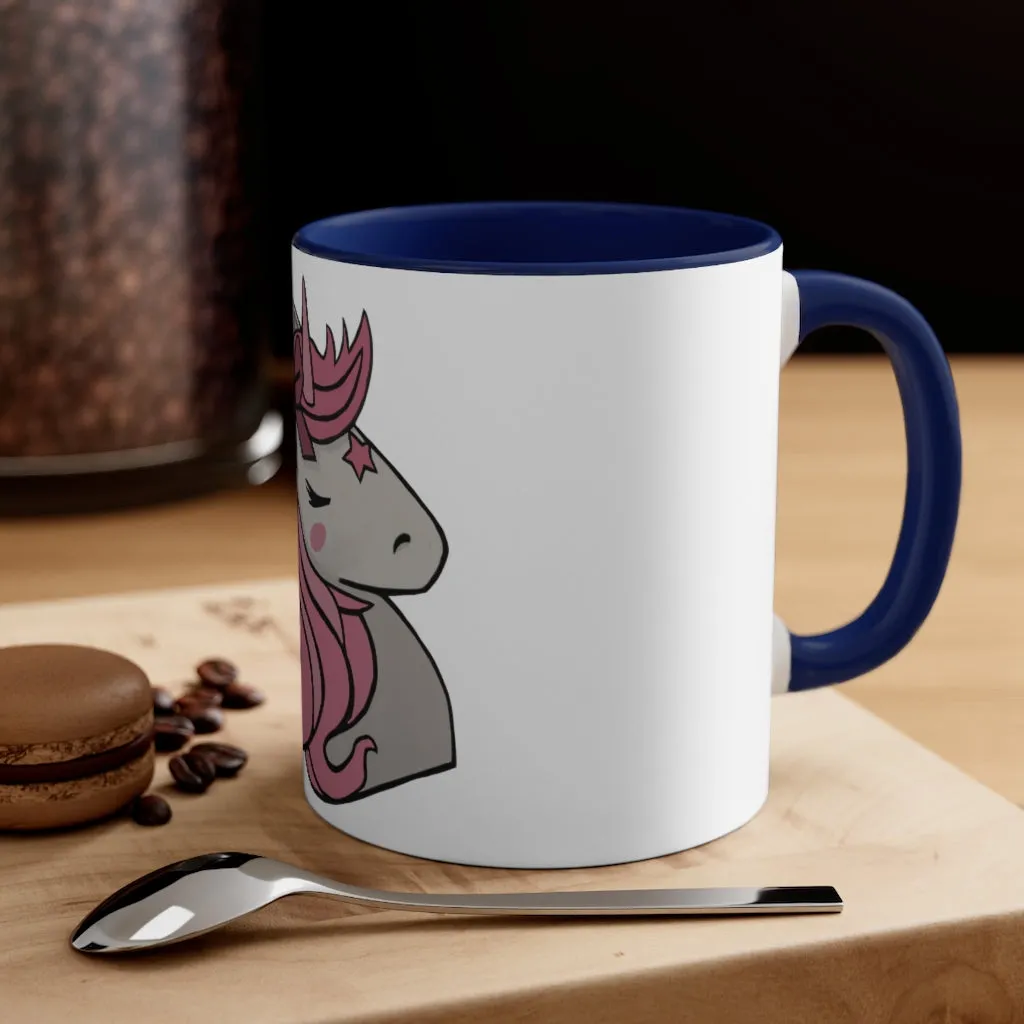 Pink Unicorn Accent Coffee Mug, 11oz