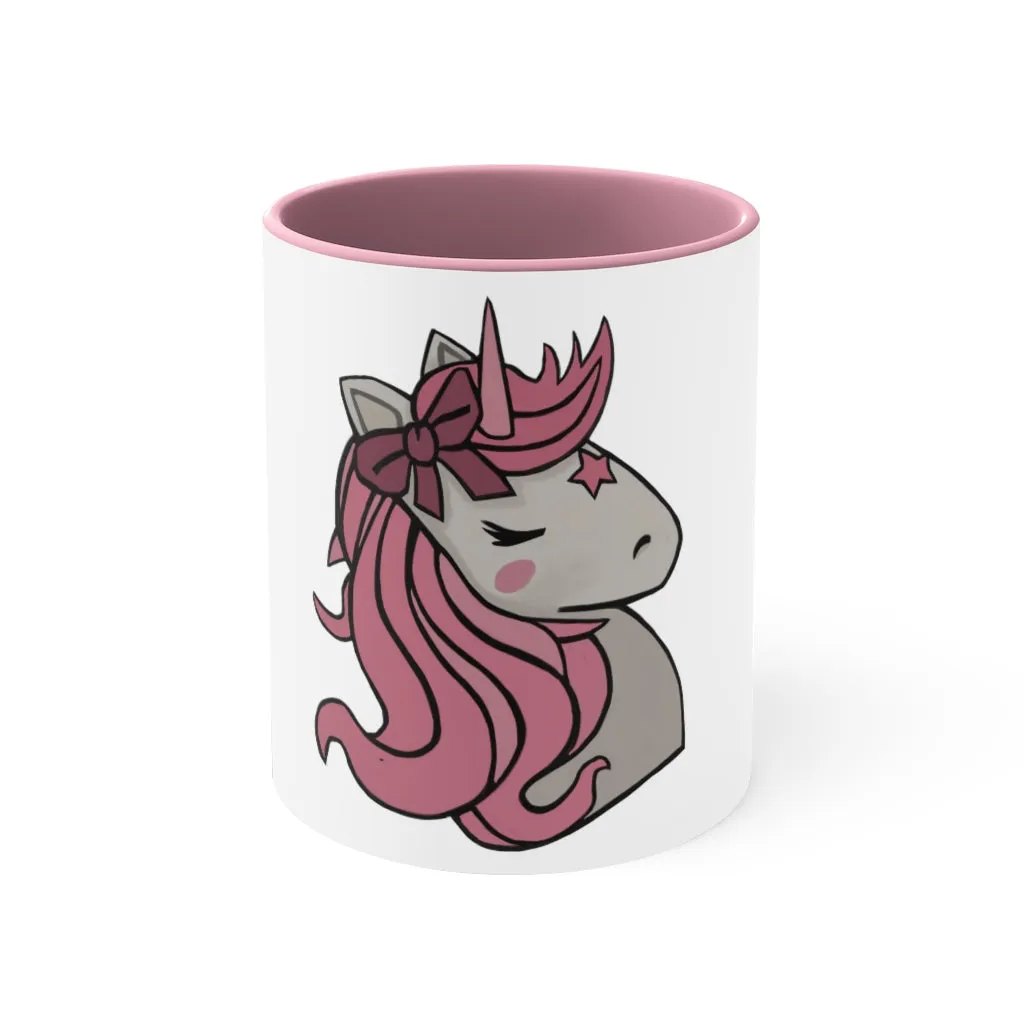 Pink Unicorn Accent Coffee Mug, 11oz