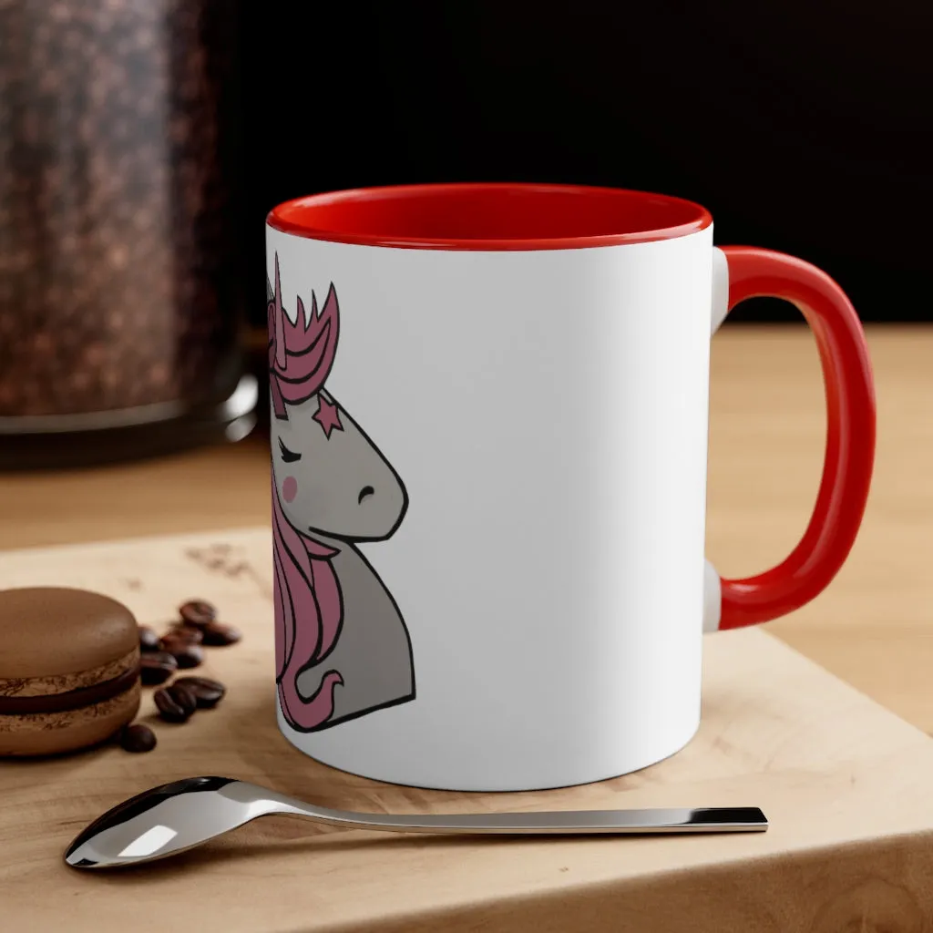 Pink Unicorn Accent Coffee Mug, 11oz