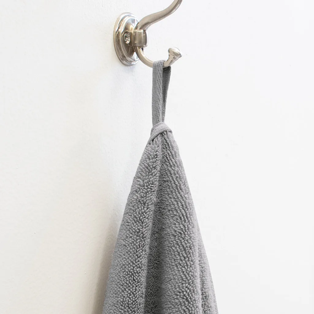 Plush Shadow Grey Towel Essentials Bundle (2 Wash   2 Hand   2 Bath Towels)