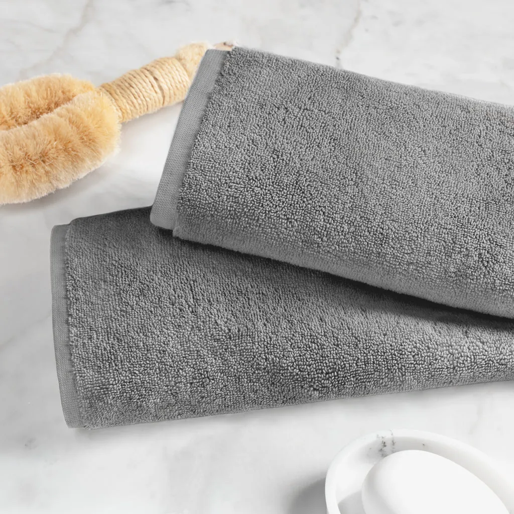 Plush Shadow Grey Towel Essentials Bundle (2 Wash   2 Hand   2 Bath Towels)