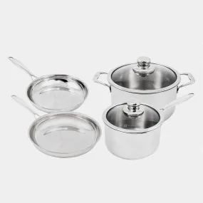 Premium Clad 6-Piece Stainless Steel Set