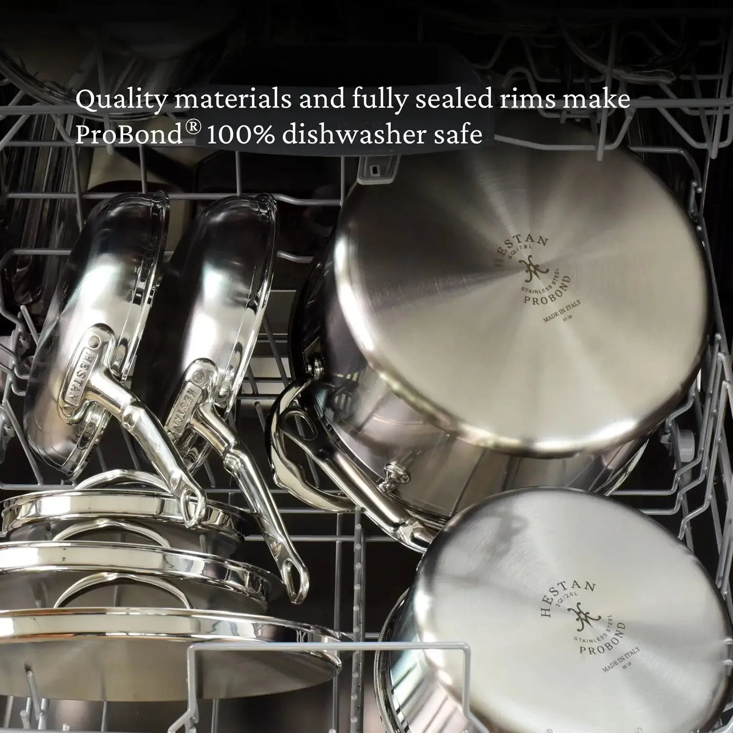 Professional Clad Stainless Steel TITUM® Nonstick Ultimate Cookware Set, 10-Piece