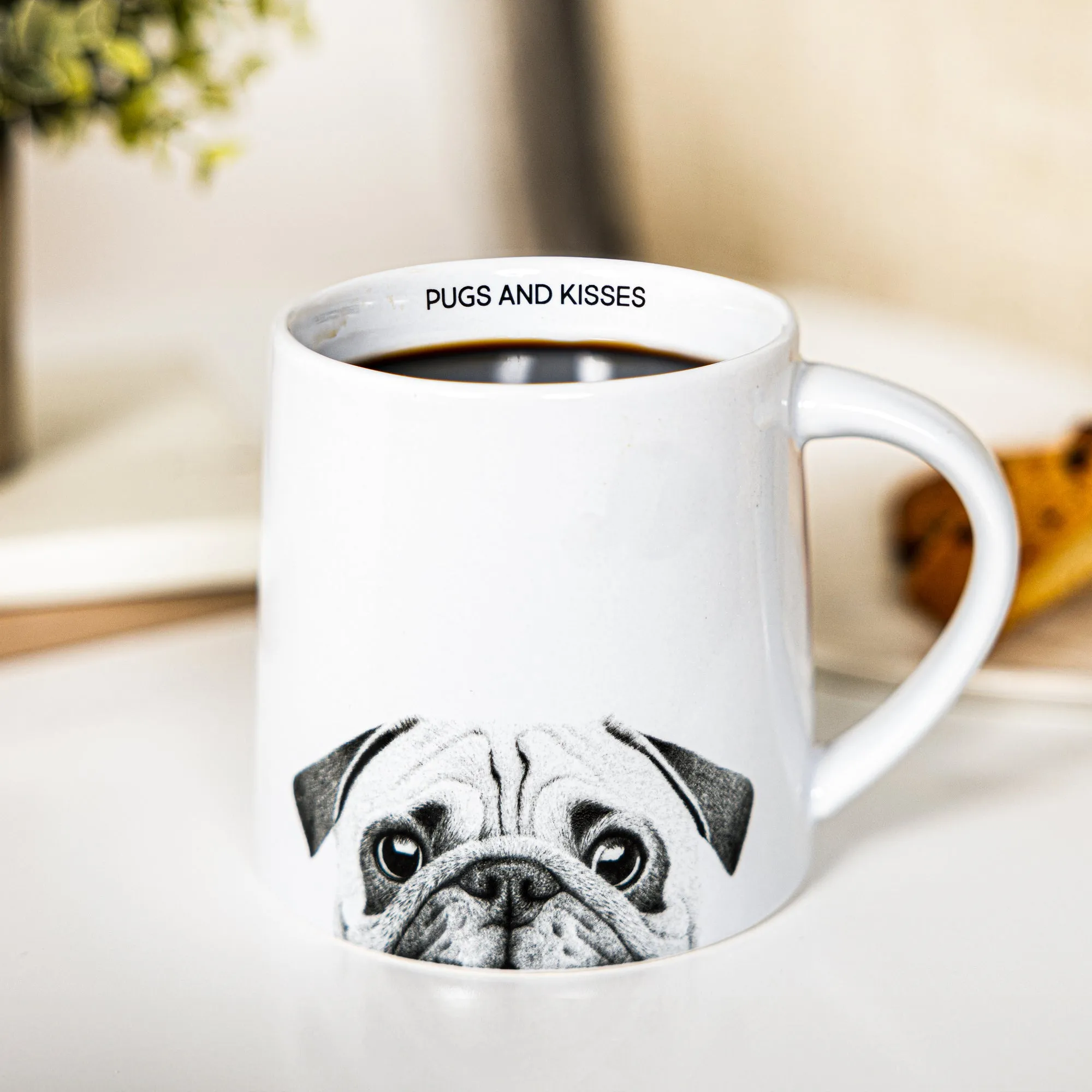 Pugs & Kisses 17 oz Mug