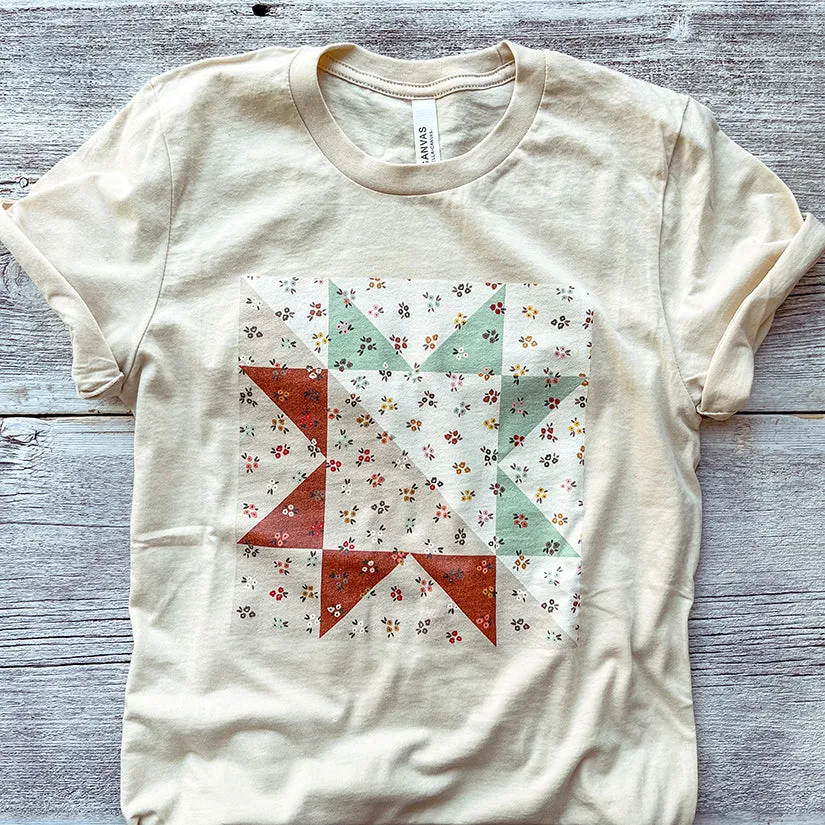 Quilt Block Ditsy Pattern Fill Tee