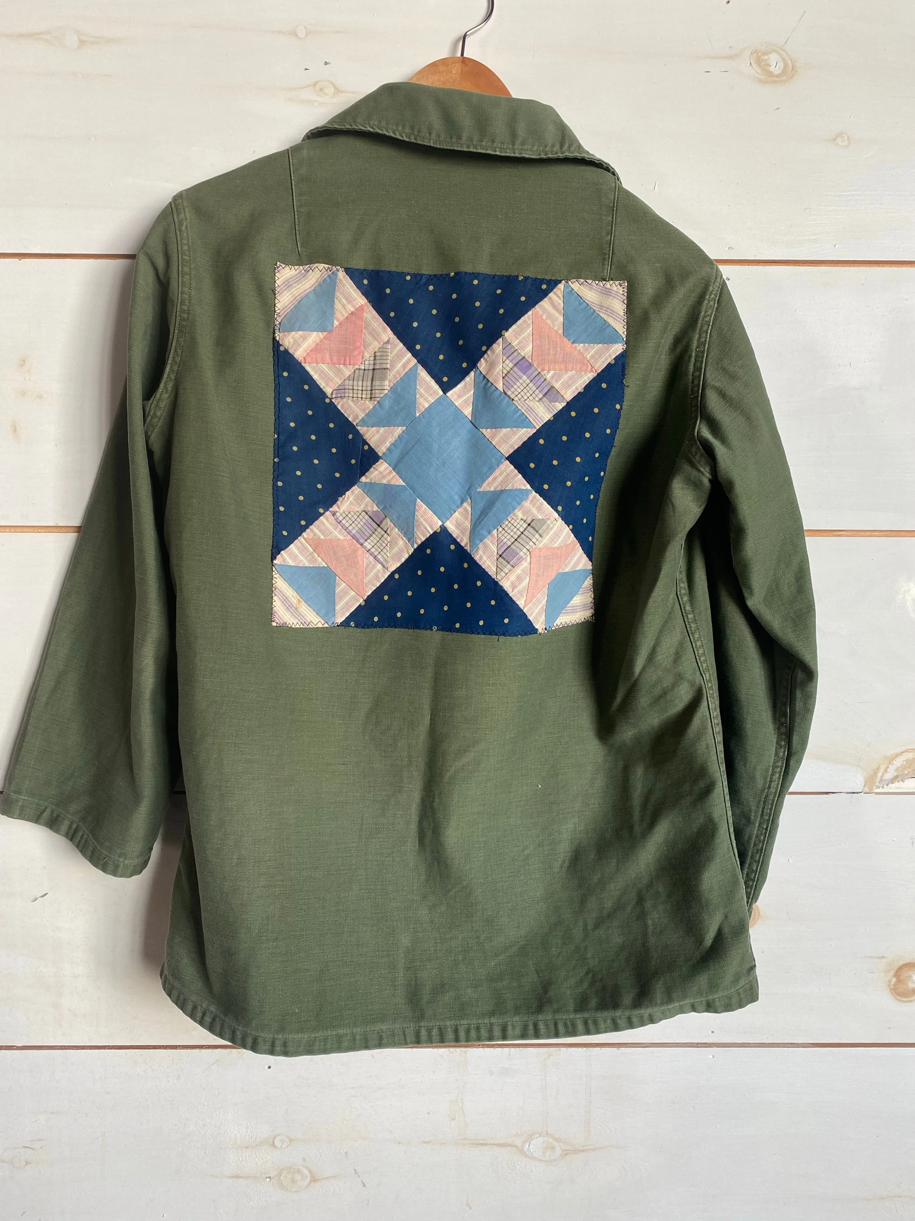 Quilt Patch - Vintage Military Shirt - 1