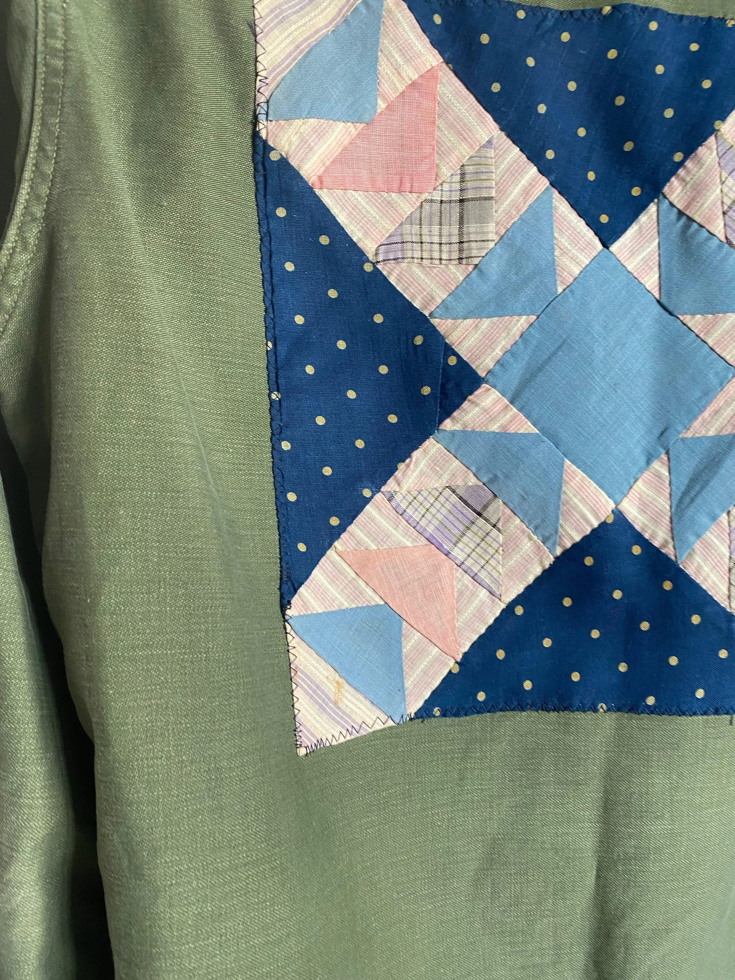 Quilt Patch - Vintage Military Shirt - 1