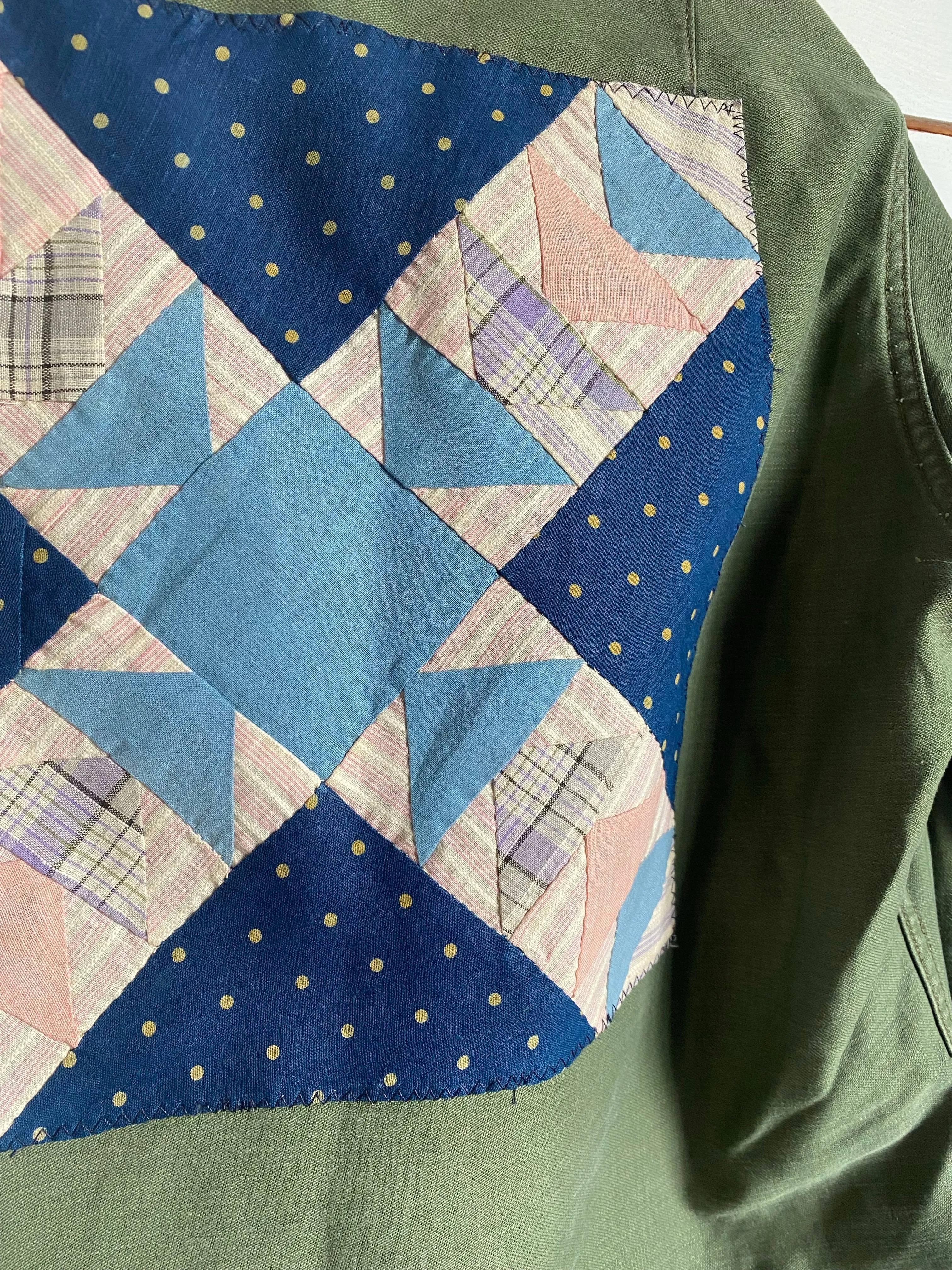 Quilt Patch - Vintage Military Shirt - 1