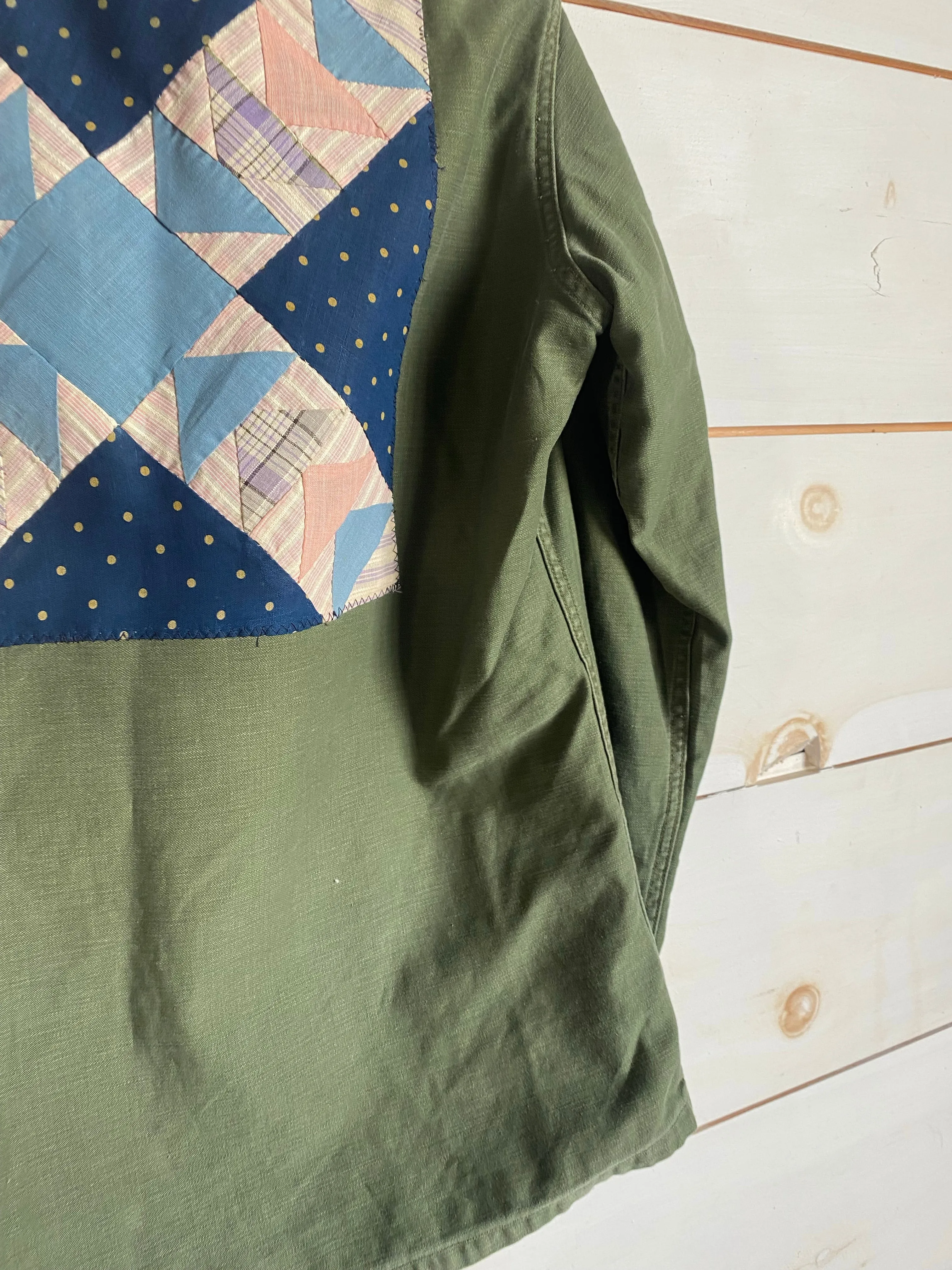 Quilt Patch - Vintage Military Shirt - 1