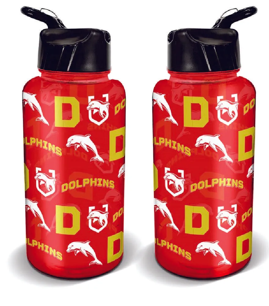 Redcliffe Dolphins NRL TEAM Large Flip Drink Water Bottle