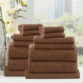 Renee Taylor Cobblestone 14 Piece Toffee Towel Pack