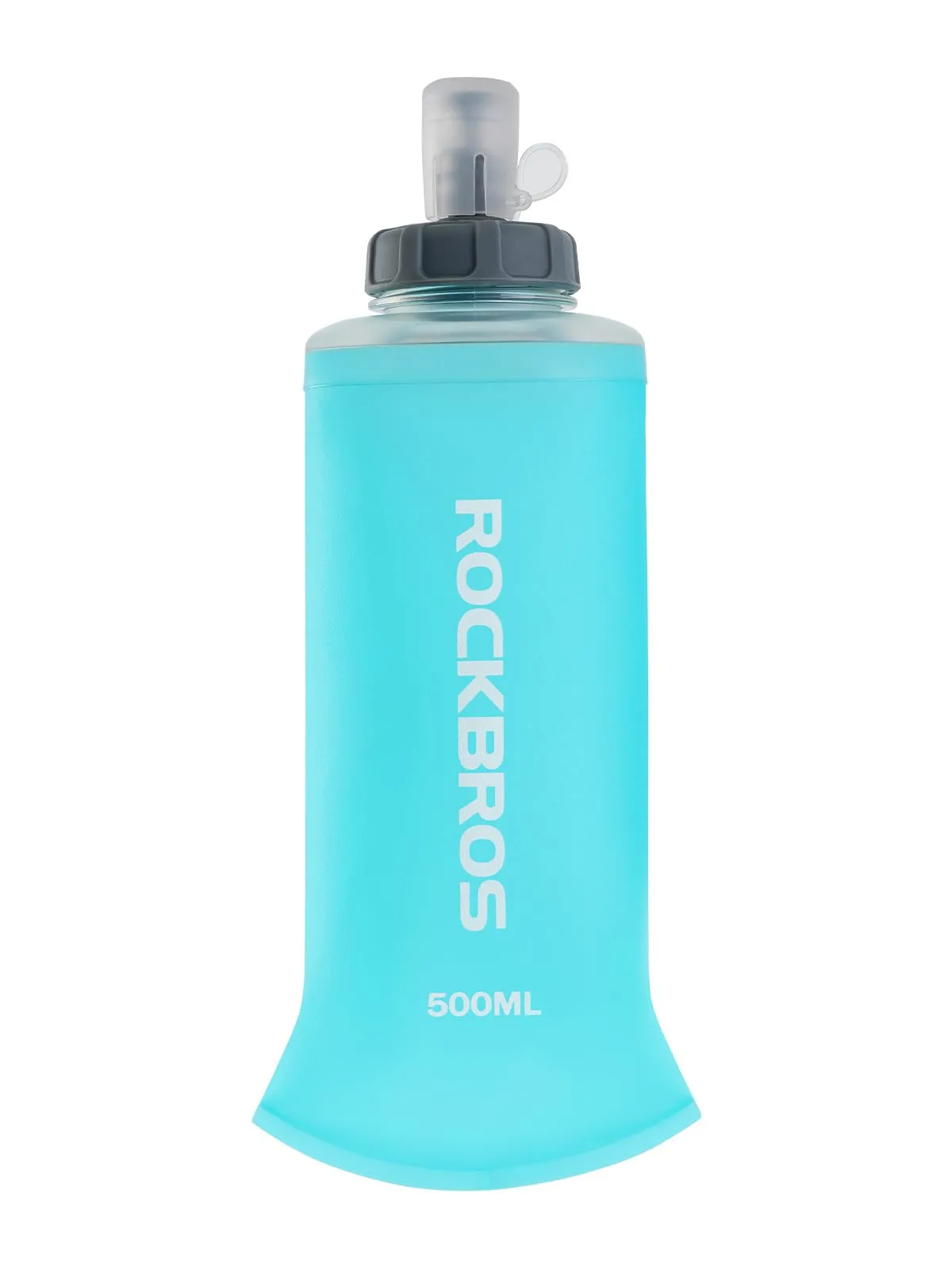 ROCKBROS 500ml Collapsible Soft Flask Flexible Water Bottle for Running, Hiking, Cycling Skiing