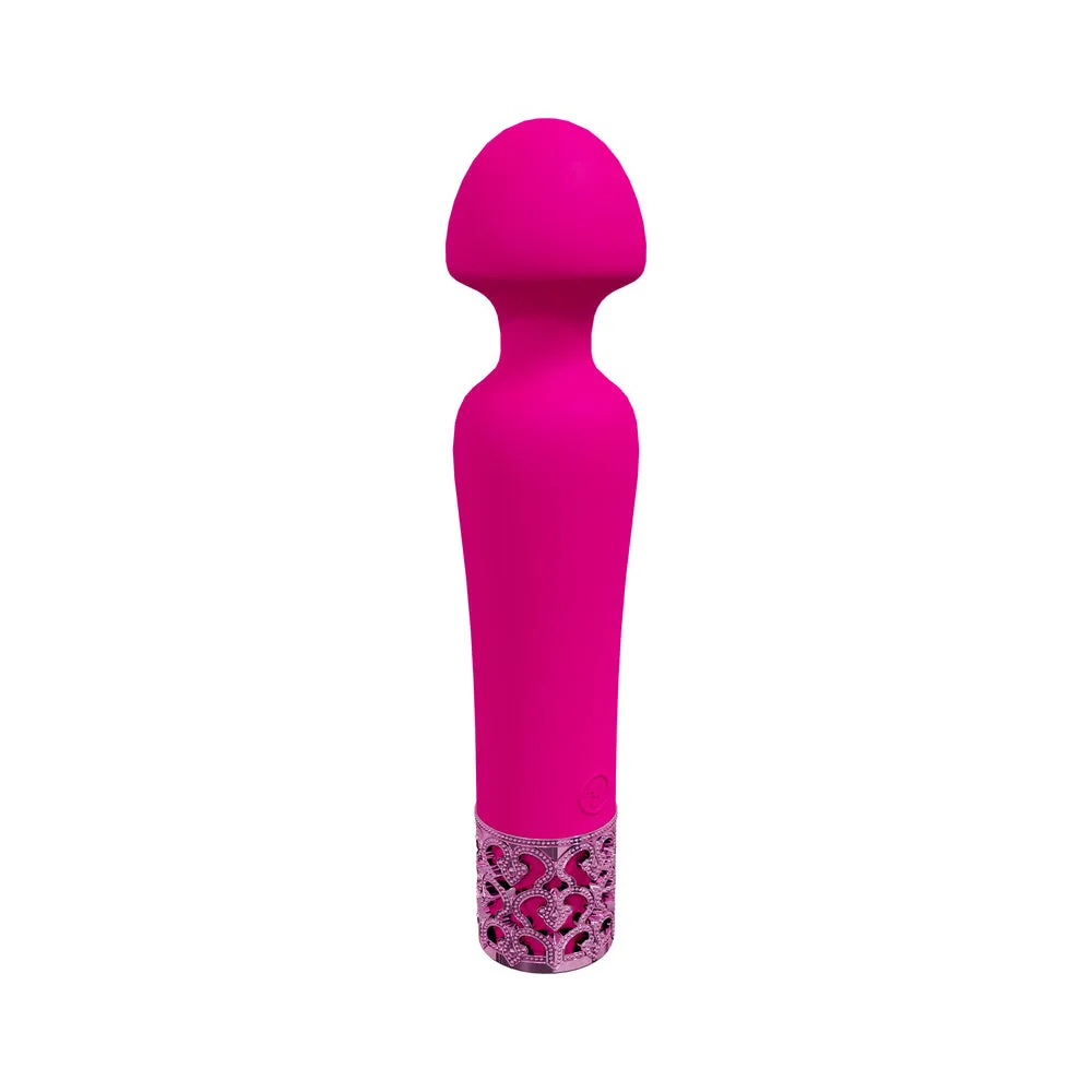 Royal Gems Scepter Silicone Rechargeable Vibrator Pink