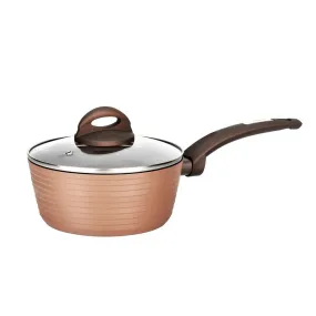 Saucepan Pot With Lid -  Non-Stick Stylish Kitchen Cookware With Coffee Inside And Brown Outside (Works With Model: Nccw12Brw)