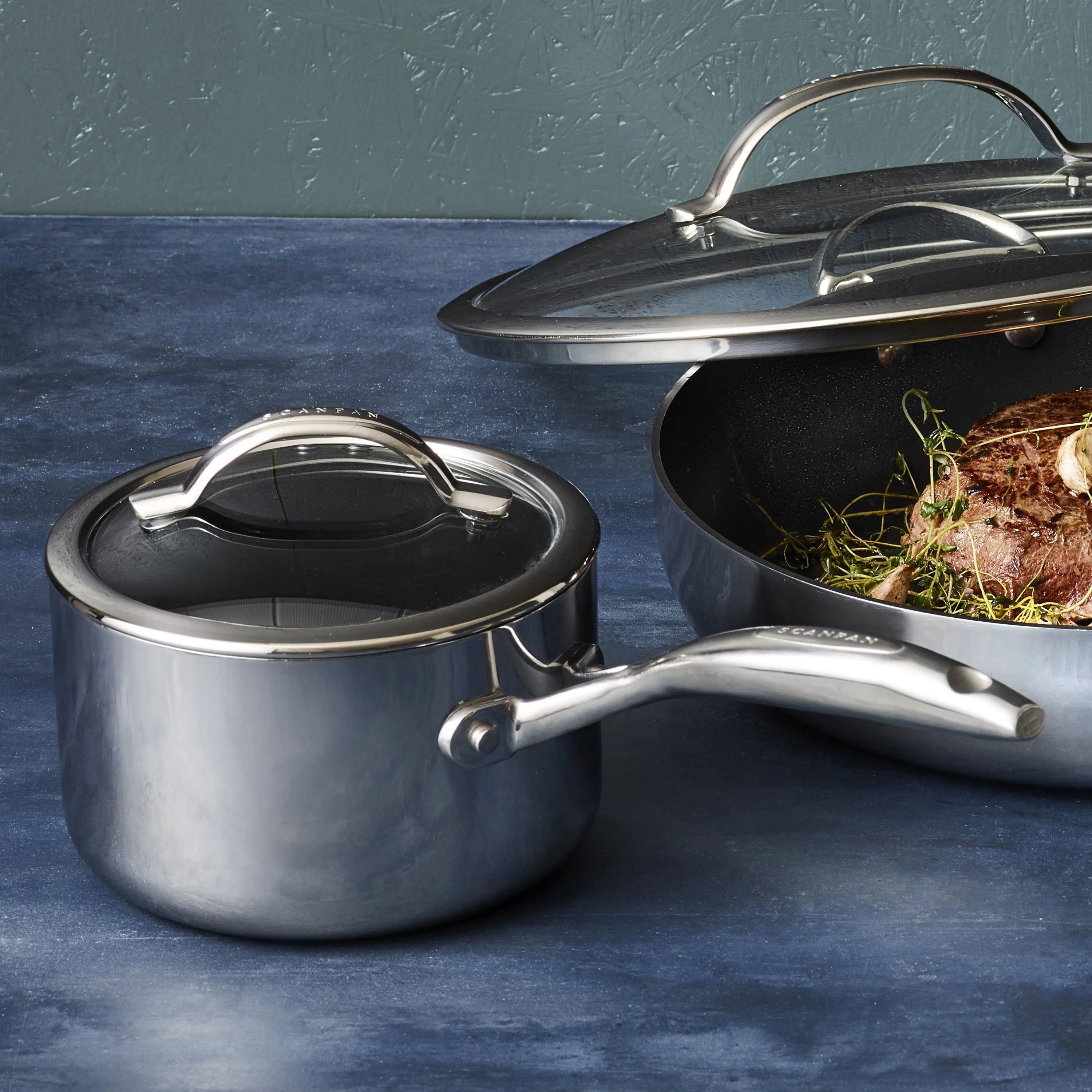 Scanpan HaptIQ 2-quart Stainless Steel Nonstick Saucepan