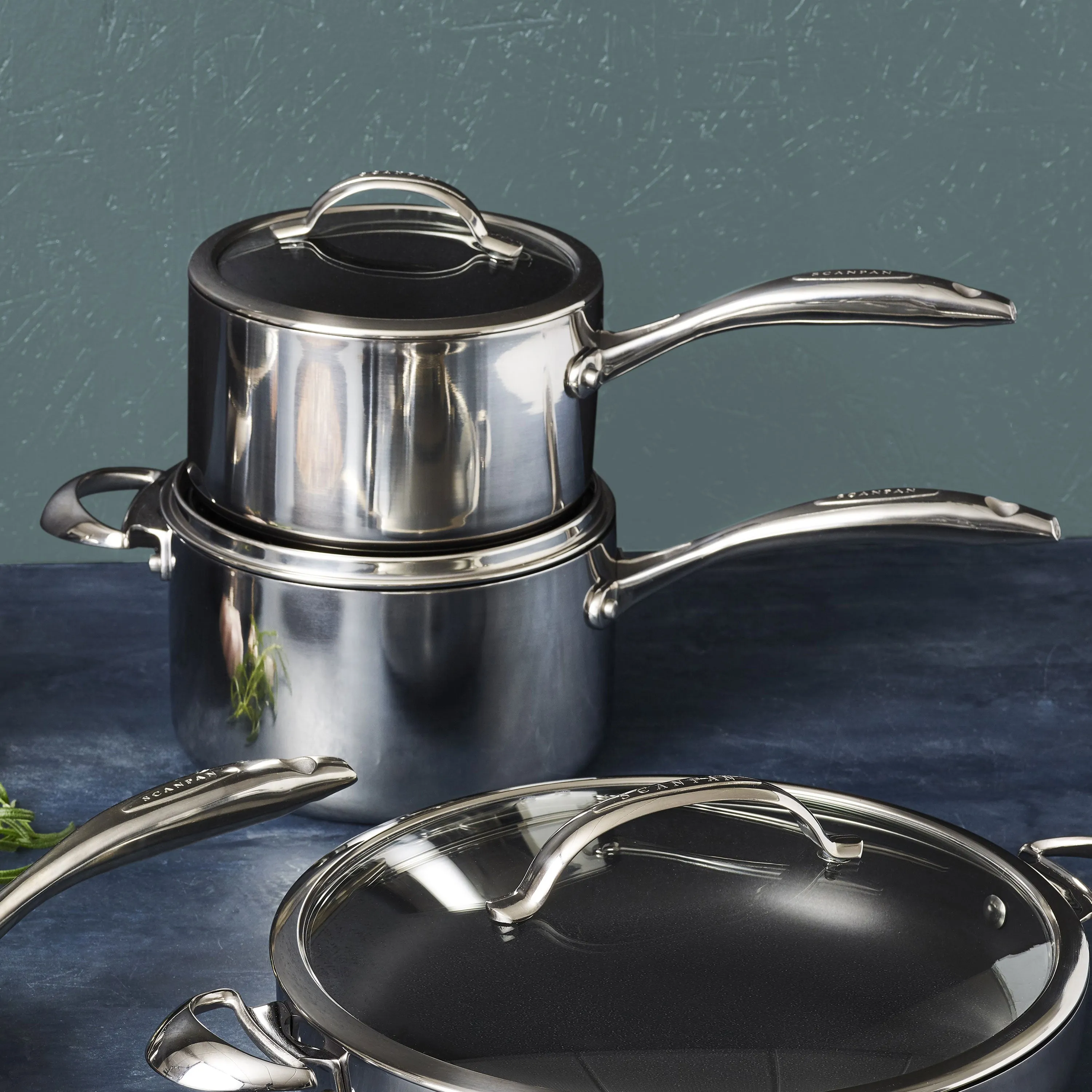 Scanpan HaptIQ 2-quart Stainless Steel Nonstick Saucepan