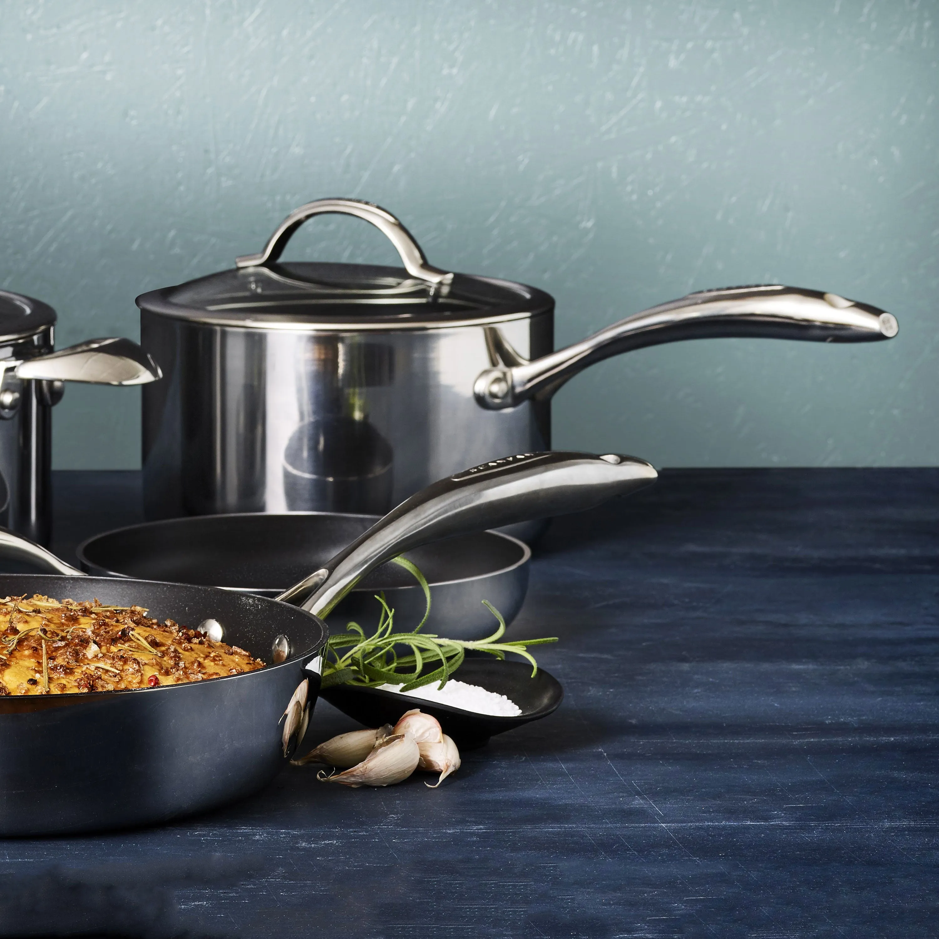 Scanpan HaptIQ 2-quart Stainless Steel Nonstick Saucepan