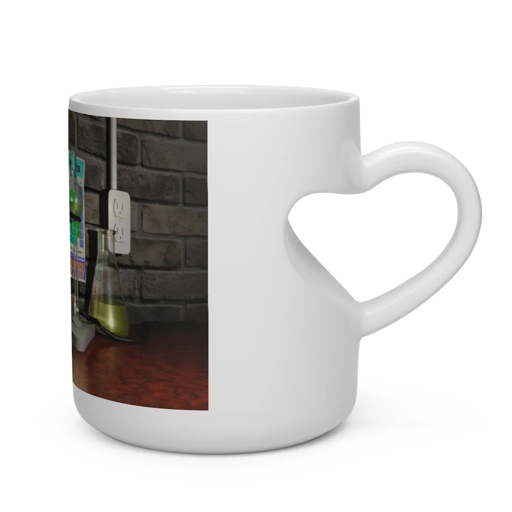 Science Scene Heart Shape Mug