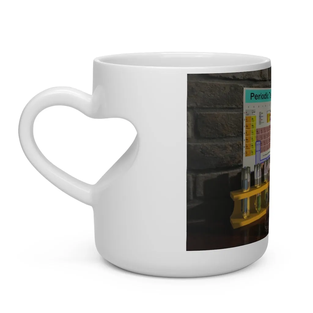 Science Scene Heart Shape Mug