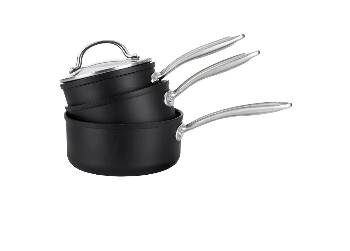 Scratch Guard: Non-Stick Saucepan Set - 3 Piece