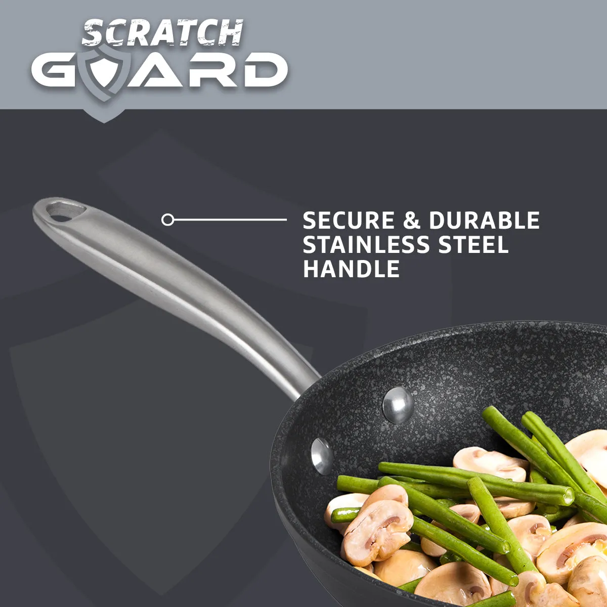 Scratch Guard: Non-Stick Saucepan Set - 3 Piece