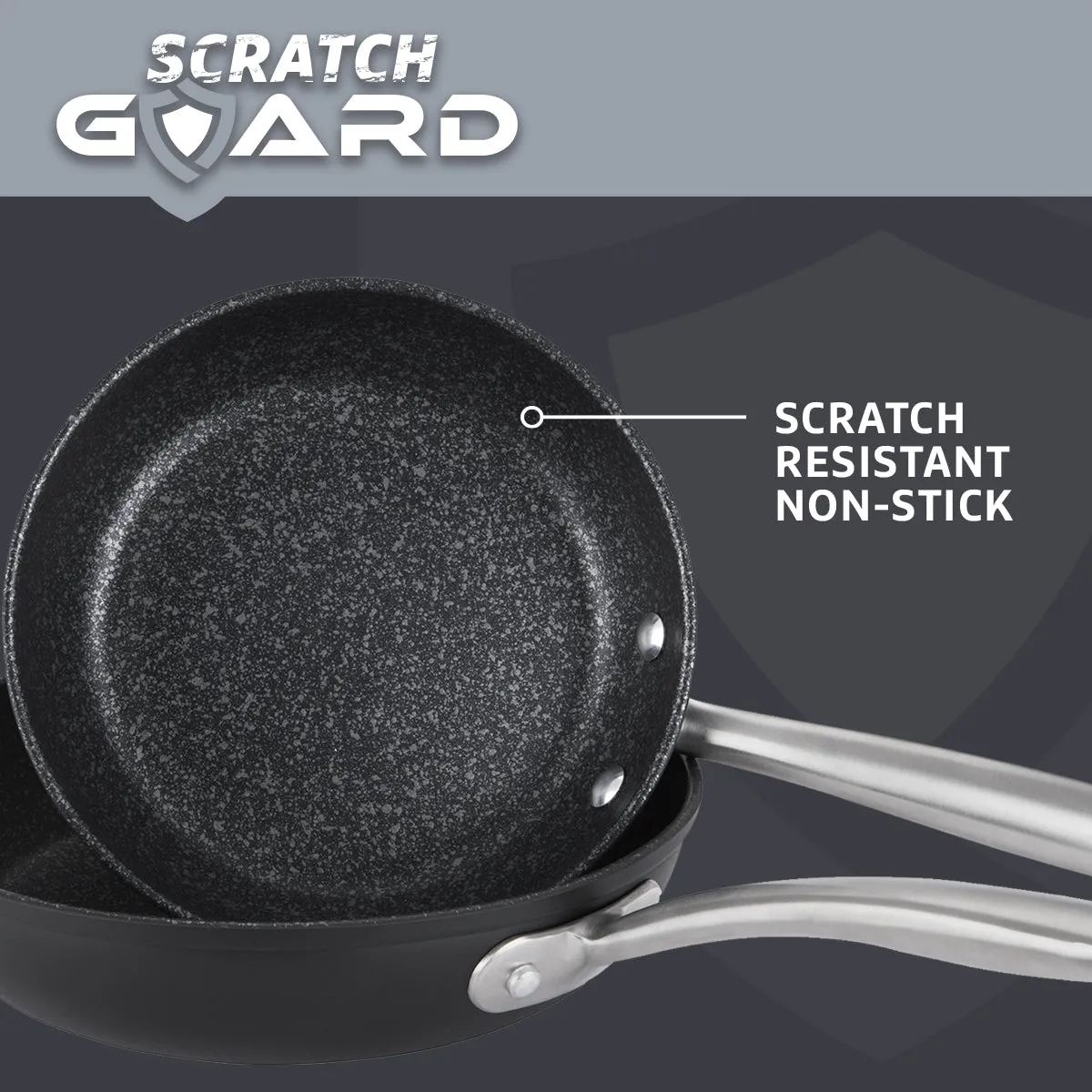 Scratch Guard: Non-Stick Saucepan Set - 3 Piece