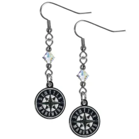 Seattle Mariners Crystal Dangle Earrings